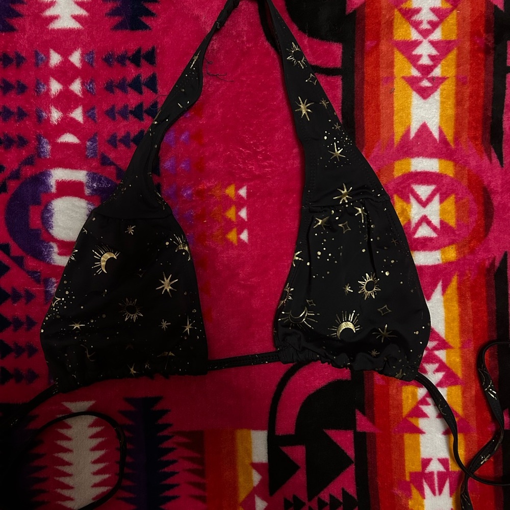 Black Starry Bikini Top
